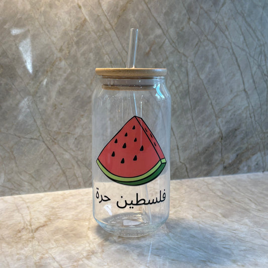 Free Palestine watermelon cup