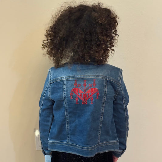 Kids Tatreez Jean Jacket